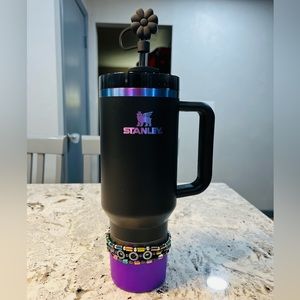 Black Chroma Stanley - 40oz *Comes with Bracelets, Straw Topper & Boot